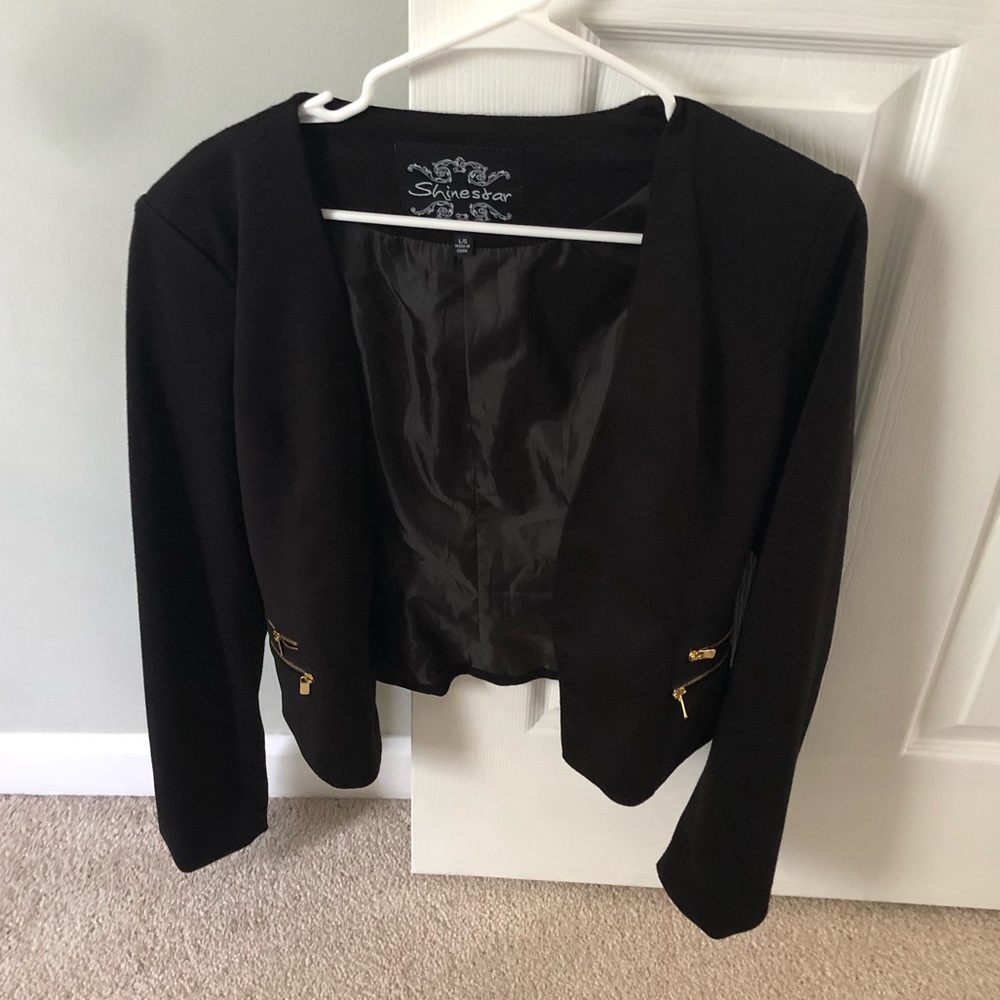 Black Cropped Blazer
